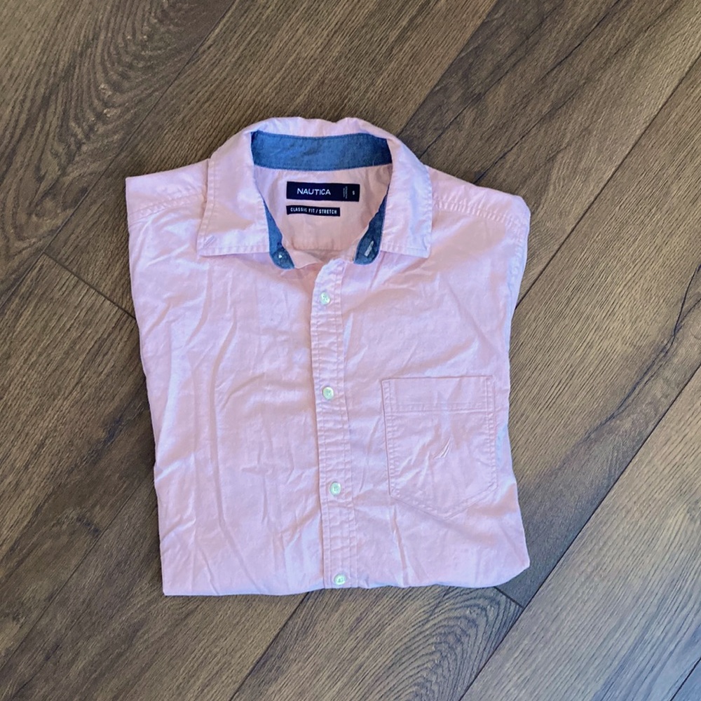 Nautica Men's light Pink Shirt